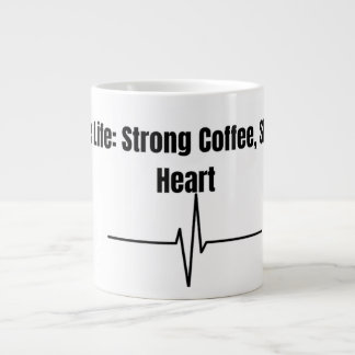 Nurse Life Strong Coffee Stronger Heart Mug ジャンボコーヒーマグカップ
