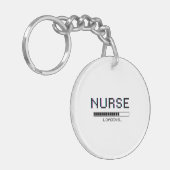 Nurse Loading Glitch Pixel Art Design キーホルダー (正面左)