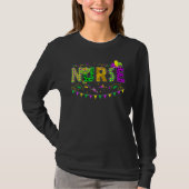 Nurse Mardi Gras Leopard New Orleans Carnival Funn Tシャツ (正面)
