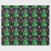 Nurse Merry Christmas Tree Reindeer Nurse Cute ラッピングペーパー (フラット)