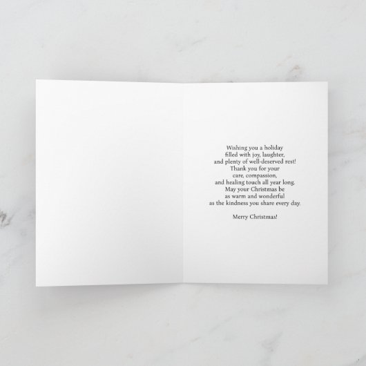 Nurse Merry Christmas Tree with Nurse's Supplies カード (内部)