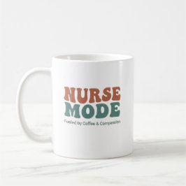 Nurse Mode Retro Wavy Typography コーヒーマグカップ
