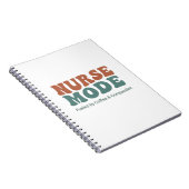 Nurse Mode Retro Wavy Typography ノートブック (右側)