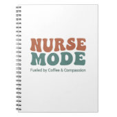 Nurse Mode Retro Wavy Typography ノートブック (正面)