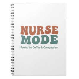 Nurse Mode Retro Wavy Typography ノートブック