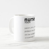 Nurse Noun Proud Hero Job Nursing Quote コーヒーマグカップ (正面左)