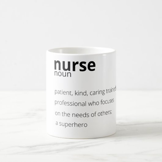 Nurse Noun Proud Hero Job Nursing Quote コーヒーマグカップ (中央)