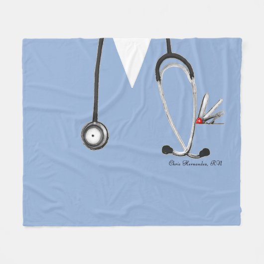 Nurse Novelty Gift Idea Fleece Blanket フリースブランケット (正面(横))