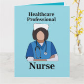 Nurse Nursing Healthcare Professional カード (黄色い花)