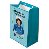 Nurse Nursing Healthcare Professional ミディアムペーパーバッグ (裏面アングル)