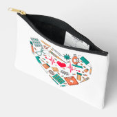 Nurse Nursing Heart Tool アクセサリーポーチ (見開き)