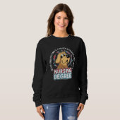 Nurse Nursing Nurses Golden Retriver Lady Nursing  スウェットシャツ (正面フル)