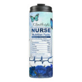 Nurse Nutrition Facts Blue Butterfly タンブラー (正面)
