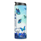 Nurse Nutrition Facts Blue Butterfly タンブラー (回転右)