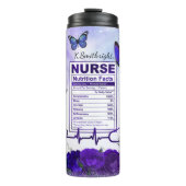 Nurse Nutrition Facts Purple Butterfly タンブラー (正面)