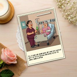 Nurse Offers Patient Green Potion Get Well ポストカード