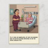 Nurse Offers Patient Green Potion Get Well ポストカード (正面)