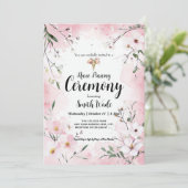Nurse Pinning Ceremony Invitation Floral Nursing G 招待状 (スタンド正面)