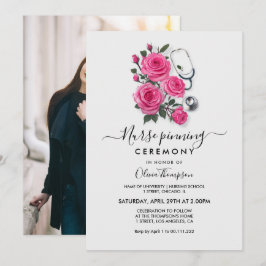 Nurse Pinning Ceremony Invitation | RN BSN Graduat 招待状