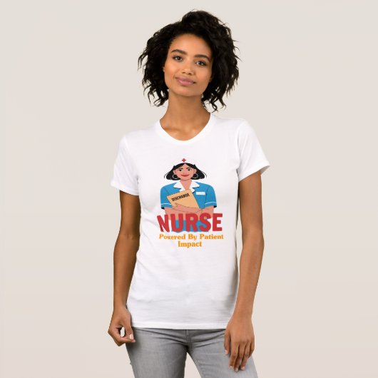 Nurse Powered by Coffee T-shirt Tシャツ (正面フル)