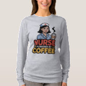 Nurse Powered by Coffee T-shirt Tシャツ (正面)