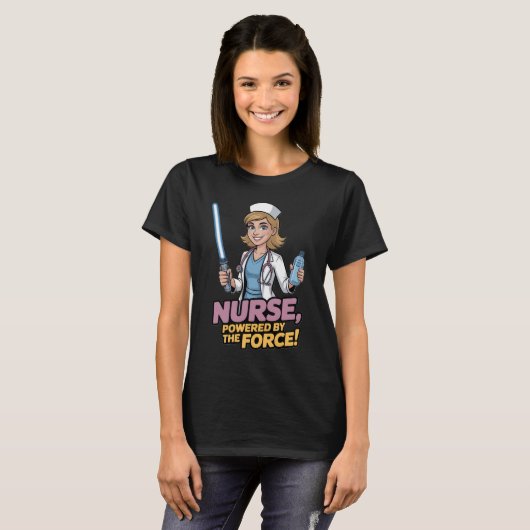 Nurse Powered by the Force  Tシャツ (正面フル)