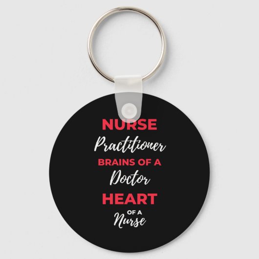 Nurse Practitioner Brains Of A Doctor Heart キーホルダー (正面)