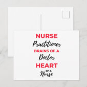 Nurse Practitioner Brains Of A Doctor Heart 2 シーズンポストカード (正面/裏面)