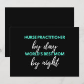 Nurse Practitioner By Day World's Best Mom シーズンカード (正面/裏面)