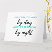 Nurse Practitioner By Day World's Best Mom 2 カード (黄色い花)