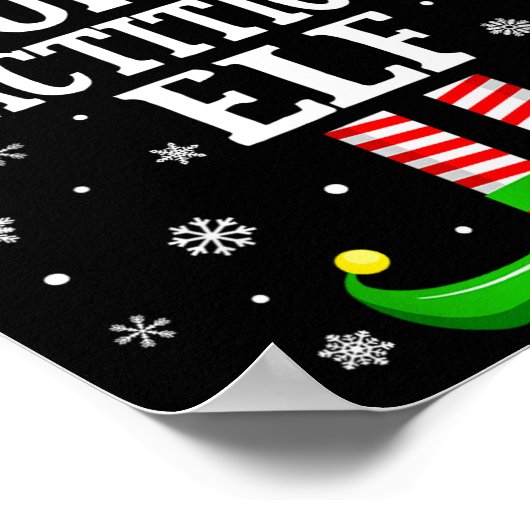 Nurse Practitioner Elf Funny Christmas Family Matc ポスター (角)