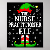 Nurse Practitioner Elf Funny Christmas Family Matc ポスター (正面)