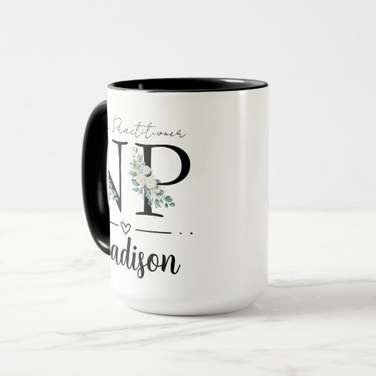 Nurse Practitioner Mug, Personalized Nurse Practit マグカップ (正面左)