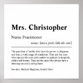 Nurse Practitioner Personalized Gift Poster ポスター (正面)