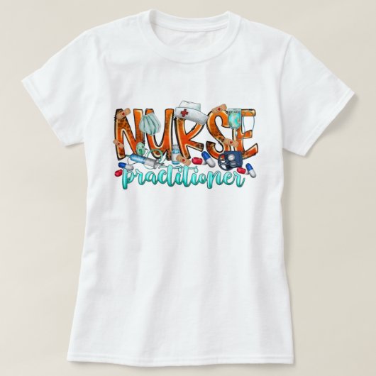 nurse practitioner t-shirt, nursing day tシャツ (デザイン正面)