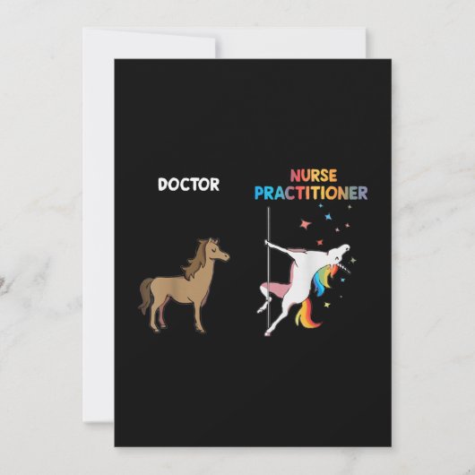 Nurse Practitioner Unicorn Dancing Pole サンキューカード (正面)