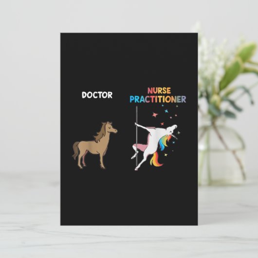 Nurse Practitioner Unicorn Dancing Pole サンキューカード (スタンド正面)