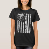 Nurse Practitioner USA Flag Medical Caduceus NP Nu Tシャツ (正面)
