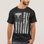 Nurse Practitioner USA Flag Medical Caduceus NP Nu Tシャツ (正面)