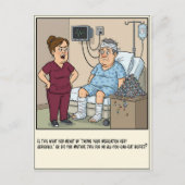 Nurse Questions Patient's Medication Use Get Well ポストカード (正面)