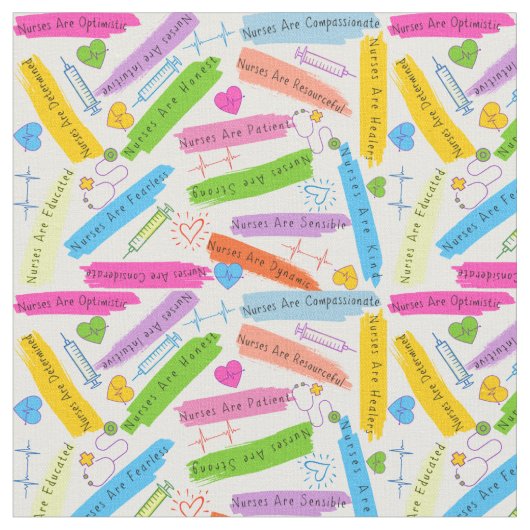 Nurse Quotes Fabric ファブリック (クローズアップ)