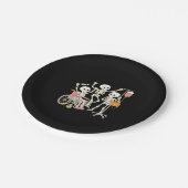 Nurse Skeleton Funny Halloween Healthcare Essentia ペーパープレート (アングル)