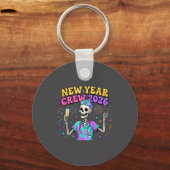 Nurse Skeleton New Year Crew 2026 Funny Er Icu Eve キーホルダー (正面)