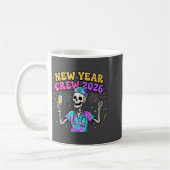 Nurse Skeleton New Year Crew 2026 Funny Er Icu Eve コーヒーマグカップ (左)