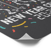 Nurse Skeleton New Year Crew 2026 Funny Er Icu Par ポスター (角)