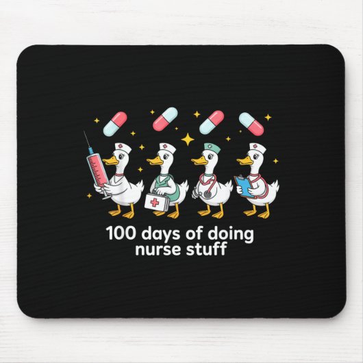 Nurse Skeleton New Year Crew 2026 Funny Er Icu Par マウスパッド (正面)