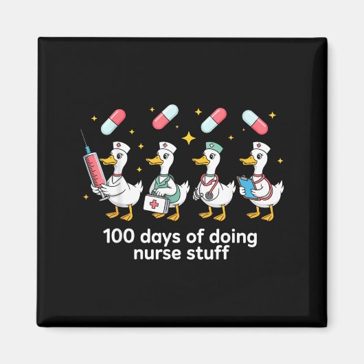 Nurse Skeleton New Year Crew 2026 Funny Er Icu Par マグネット (正面)