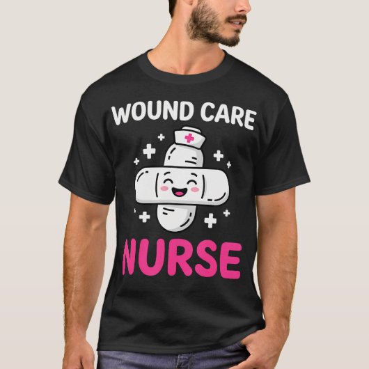 Nurse Smiling Bandage - Happy Cute Women Wound Tシャツ (正面)