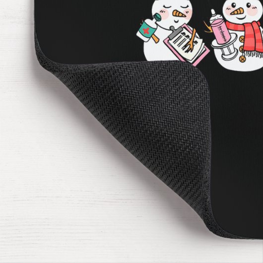 Nurse Snowman Squad Nursing Rn Registered Funny Ch マウスパッド (コーナー)