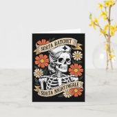 Nurse Sorta Ratchet Sorta Nightingale Skeleton Hal カード (黄色い花)